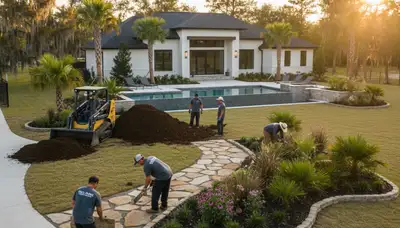 Landscaping team serving Baton Rouge, LA with professional lawn care services