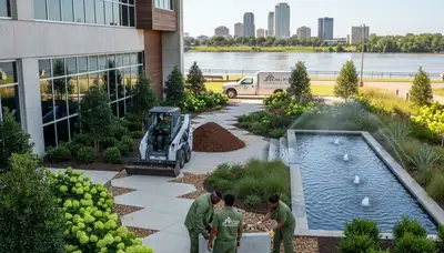 Landscaping team serving Baton Rouge, LA with professional lawn care and yard maintenance