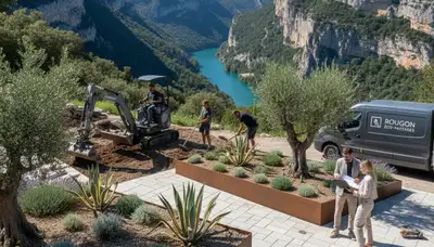 Landscaping crew in Baton Rouge, LA providing professional lawn service for homes and businesses