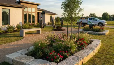 Baton Rouge, LA landscaping team providing professional lawn care and maintenance services