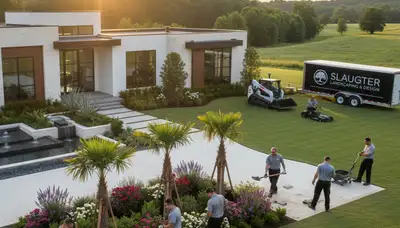 Landscaping crew serving Baton Rouge, LA with professional lawn care service