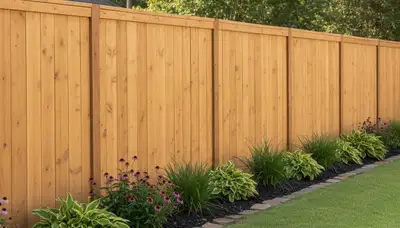 White wooden privacy fence installation by Chop Chop Landscaping in Baton Rouge, LA