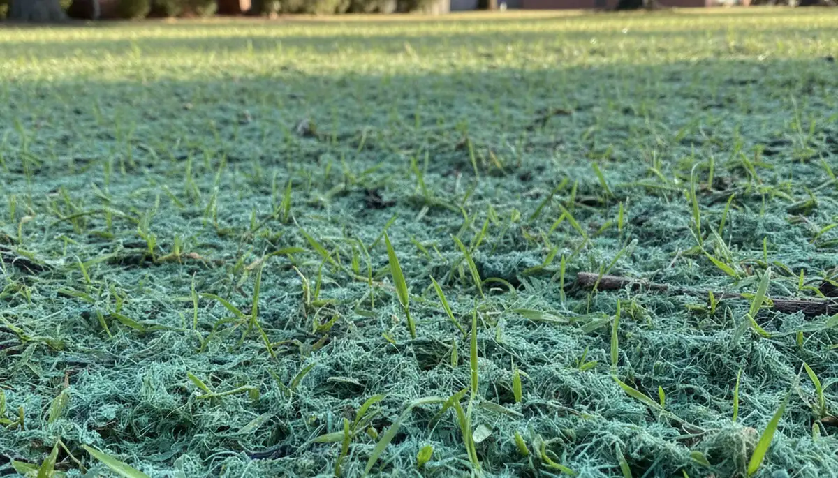 Young grass sprouting from hydroseeded soil in Baton Rouge, LA by Chop Chop Landscaping